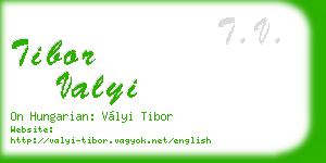 tibor valyi business card